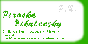 piroska mikuleczky business card